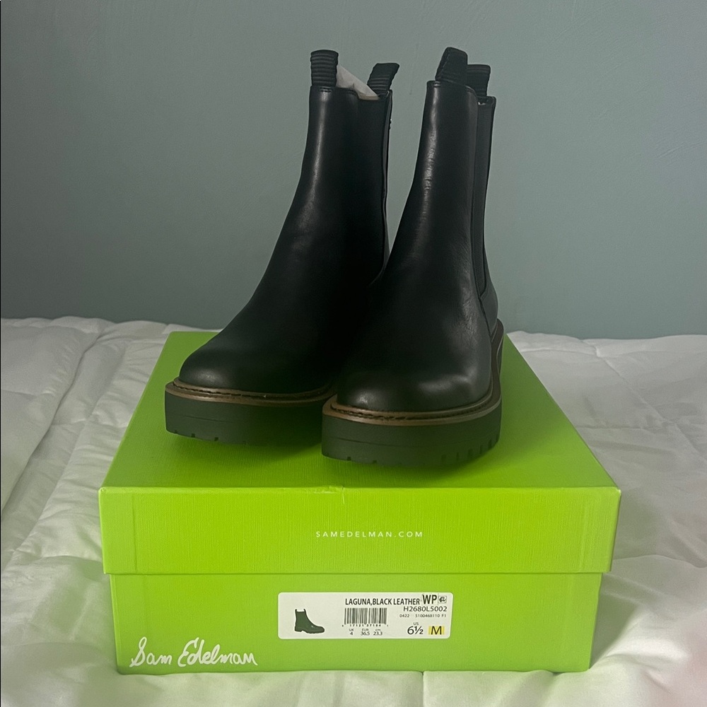 Sam Edelman Black Leather Laguna Boot